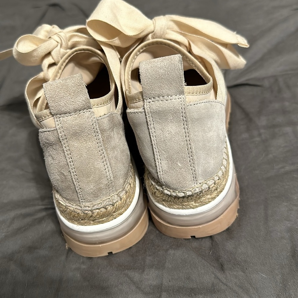 Free People Cream and Tan Espadrille Platform Sneaker - Picture 6 of 12